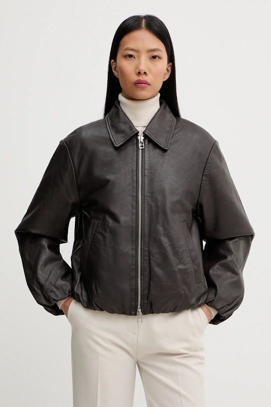 Marc O'Polo kurtka skórzana nieocieplane brązowy 5000007903