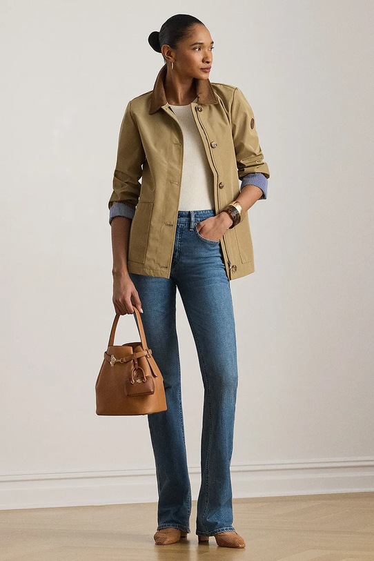 Odzież Lauren Ralph Lauren kurtka 297P10884 beżowy