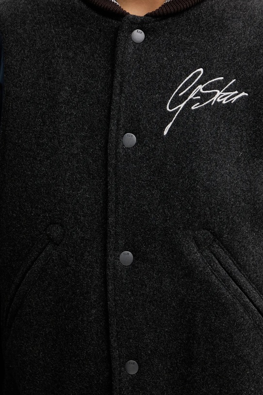 G-Star kurtka bomber z dodatkiem wełny D27339.E155 szary