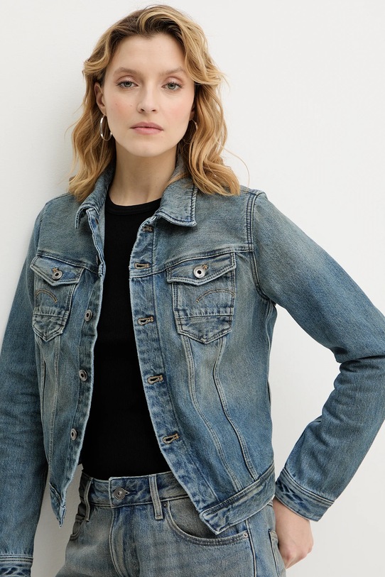 G-Star kurtka jeansowa niebieski D27939.D788