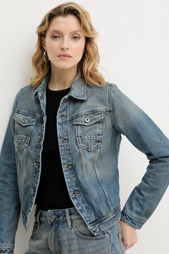 G-Star kurtka jeansowa niebieski D27939.D788