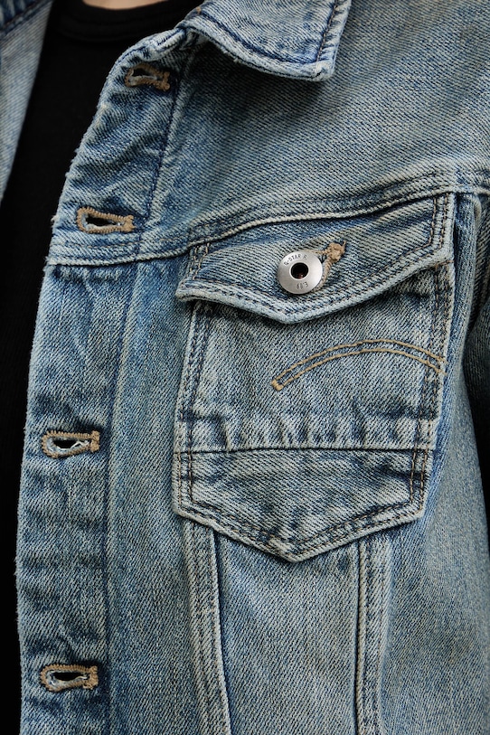 G-Star kurtka jeansowa D27939.D788 niebieski