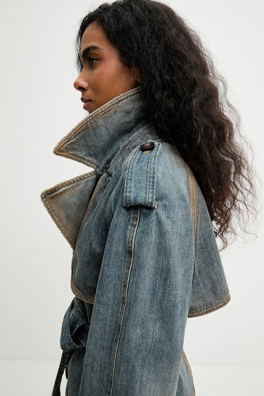 Miss Sixty płaszcz jeansowy niebieski 6S4WJ02800