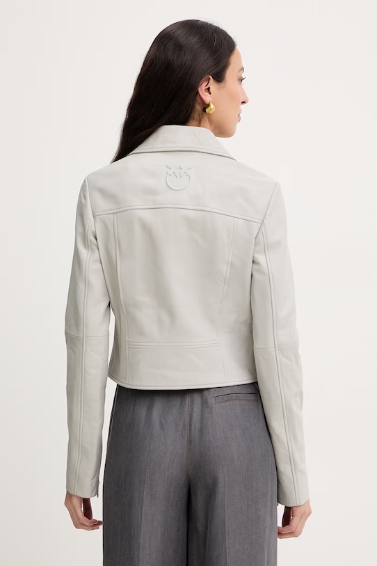 Odzież Pinko kurtka skórzana 106247.A32I szary