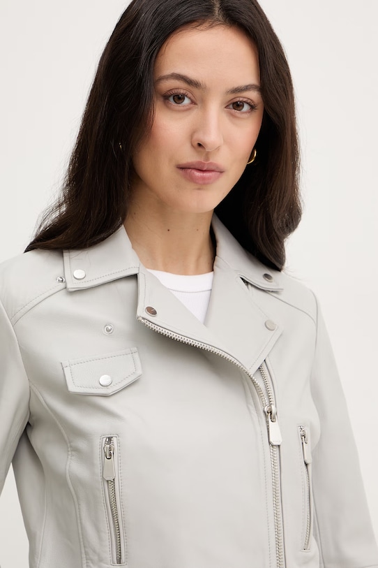 Pinko kurtka skórzana szary 106247.A32I