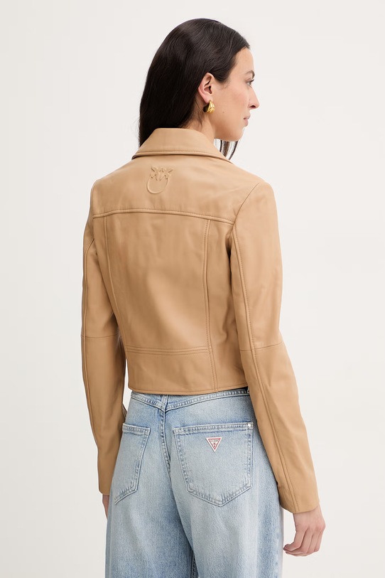 Odzież Pinko kurtka skórzana 106247.A32I beżowy
