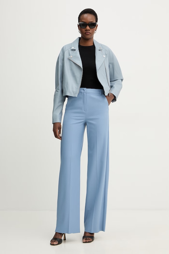 Pinko giacca in pelle 106229.A31Y blu SS26