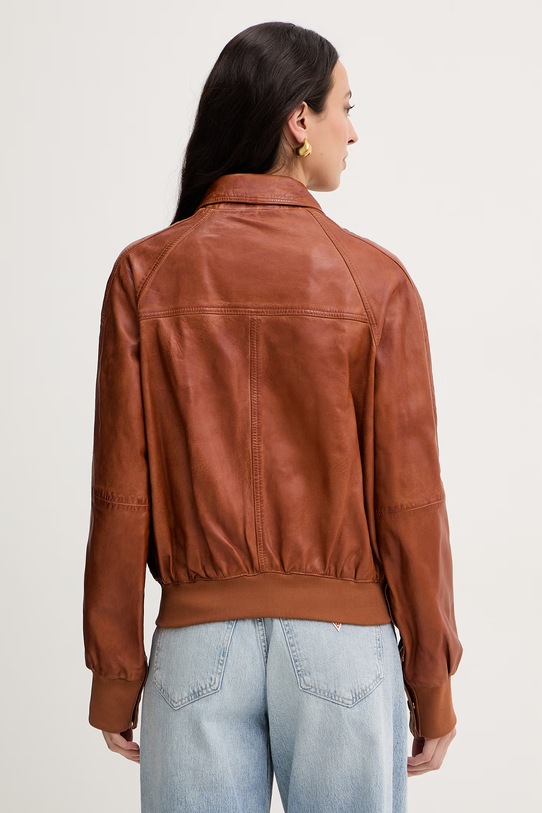Odzież Pinko kurtka skórzana 106233.A31X brązowy