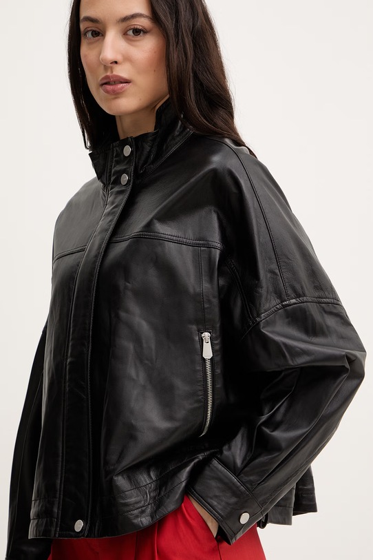 Pinko kurtka skórzana czarny 106235.A31Y