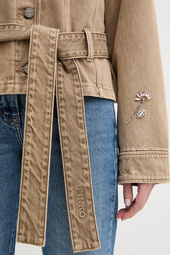 Pinko kurtka jeansowa 106389.A37D beżowy