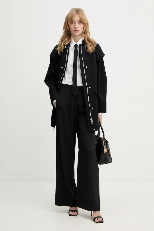 Patrizia Pepe kurtka bawełniana 8O0226.A689 czarny SS26