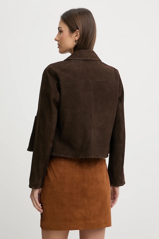 Odzież Pedro del Hierro kurtka zamszowa 5493063 brązowy