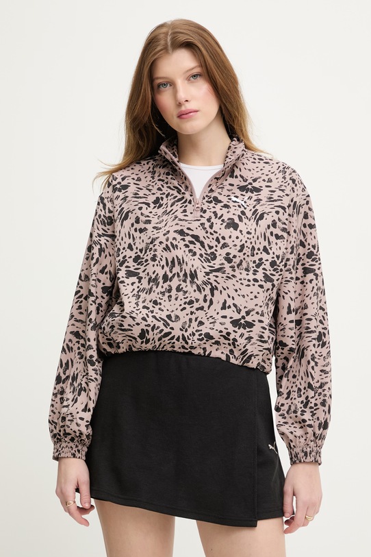Puma bluza damska Essential graphic animal brązowy 692465
