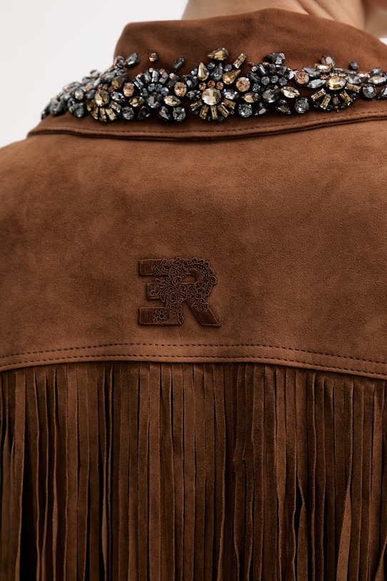 ERMANNO Firenze krótka kurtka damska zamszowa D48ED004CGEH0