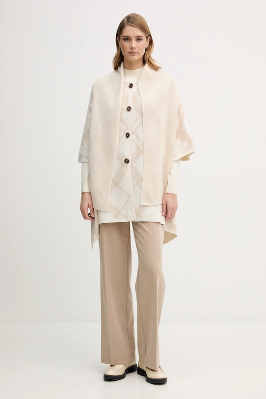 Barbour kardigan z dodatkiem wełny Vienna LKN1734 beżowy SS26