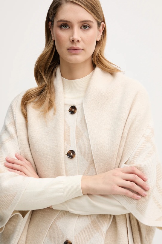 Barbour kardigan z dodatkiem wełny Vienna LKN1734 beżowy