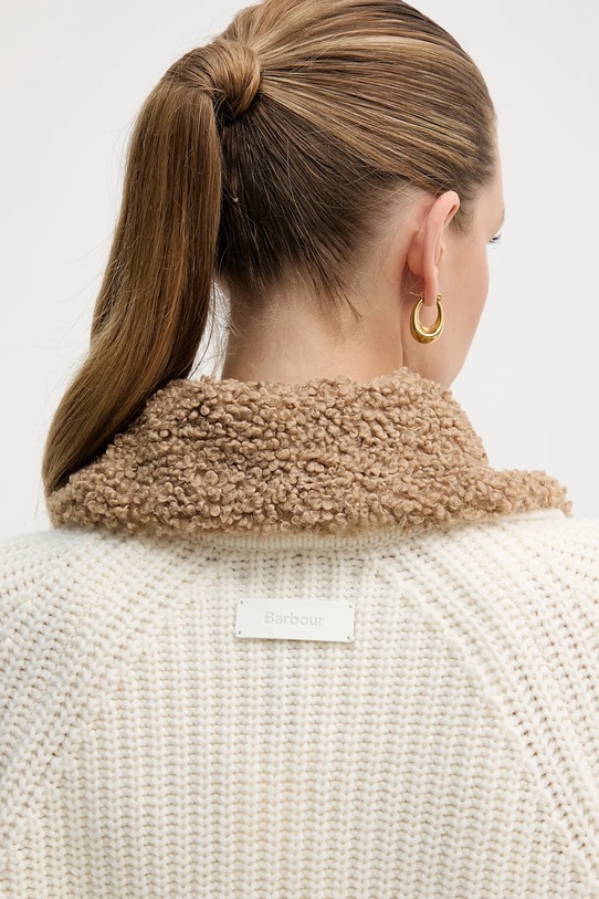 Barbour kardigan z dodatkiem wełny Marla LKN1738 beżowy