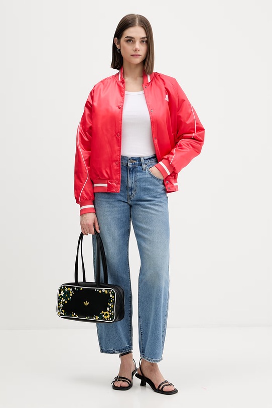 adidas kurtka bomber Stadium JZ6921 czerwony SS26