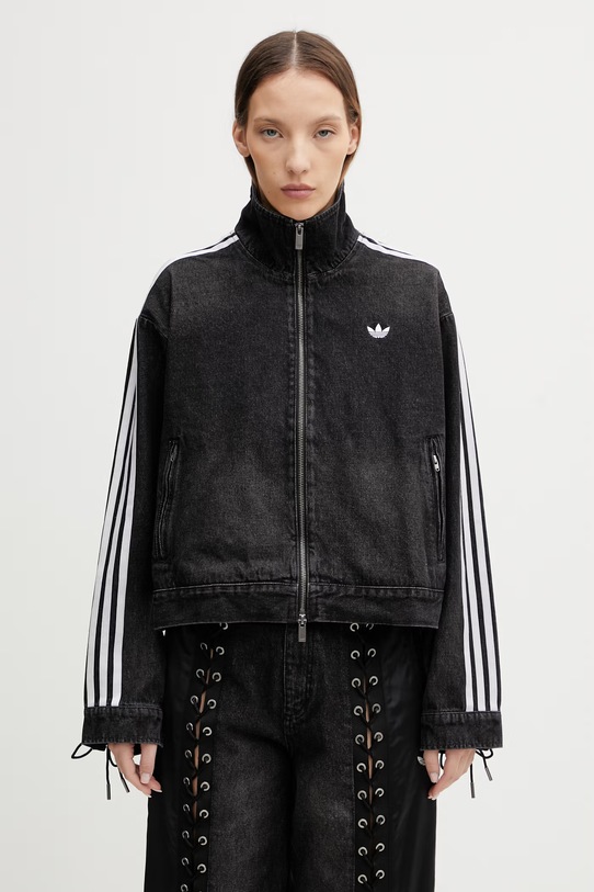 adidas Originals short jacket women's denim non-insulated black KS1394