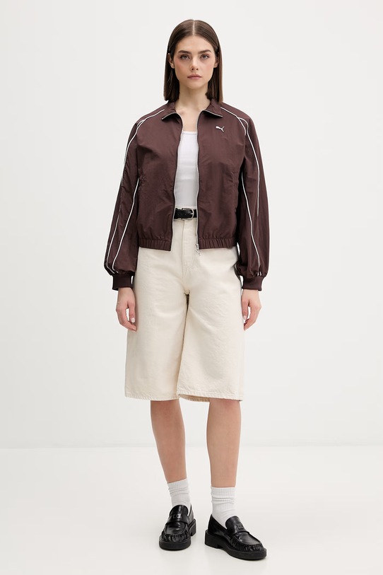 Puma kurtka damska Balloon Sleeve 634558 brązowy SS26