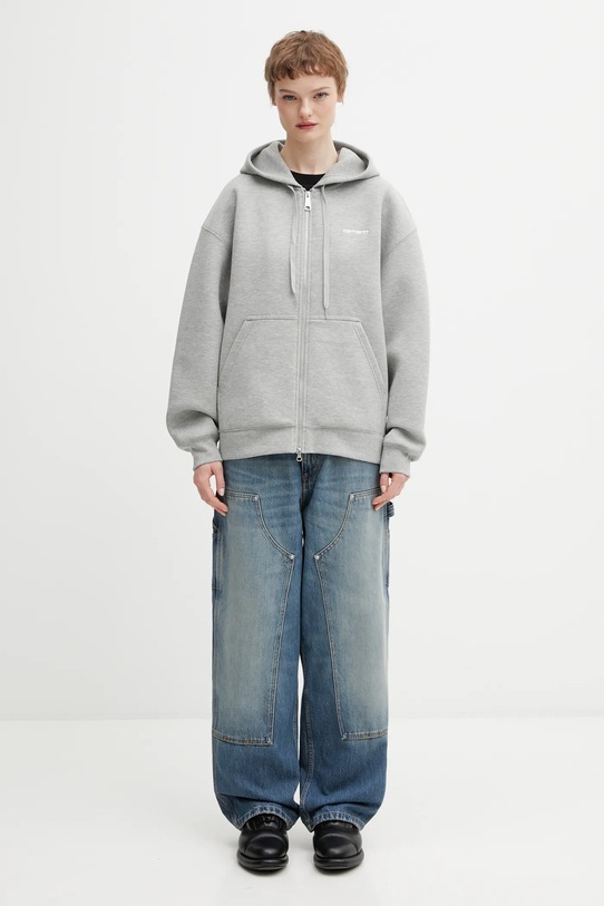 Mikina Carhartt WIP W Hooded Alda Jacket I036028.00DXX šedá