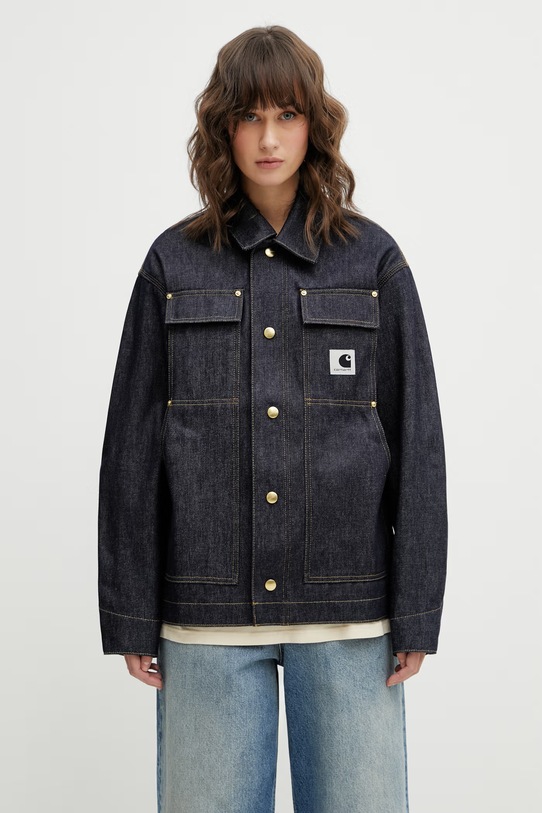 Carhartt WIP kurtka jeansowa W OG Arctic Jacket nieocieplane granatowy I036316.101