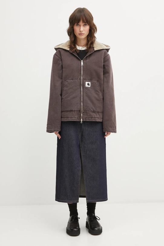 Carhartt WIP denim jacket W Hooded Mitch Jacket I036317.33H0J