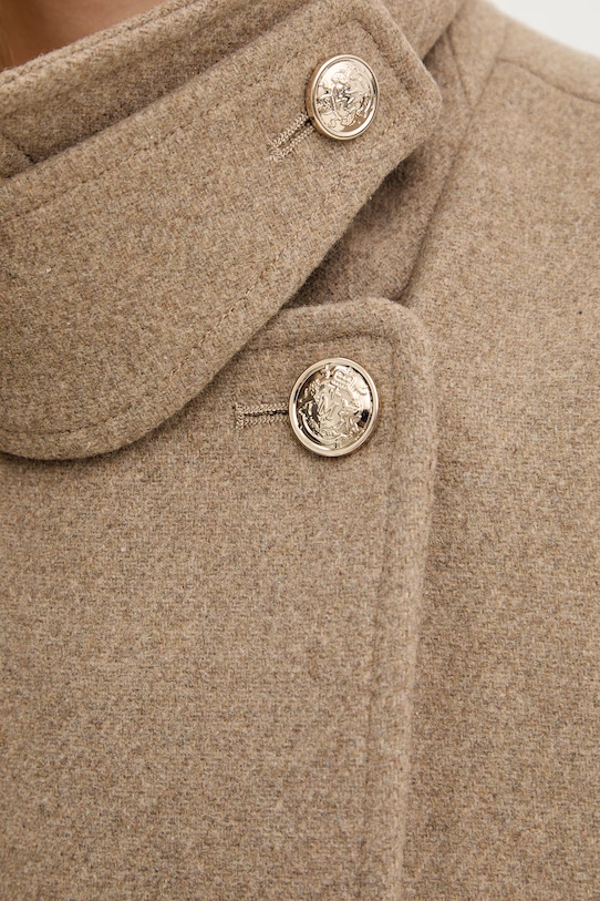 Morgan płaszcz damski z dodatkiem wełny GOYAM beżowy