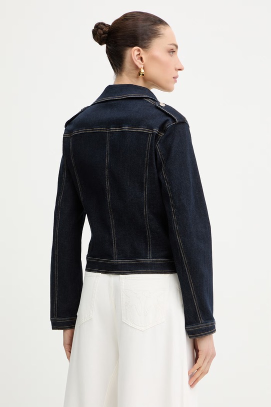 Odzież Morgan ramoneska damska jeansowa VSOUBIA granatowy