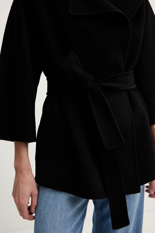 Elisabetta Franchi płaszcz damski wełniany CP70D61E2 czarny