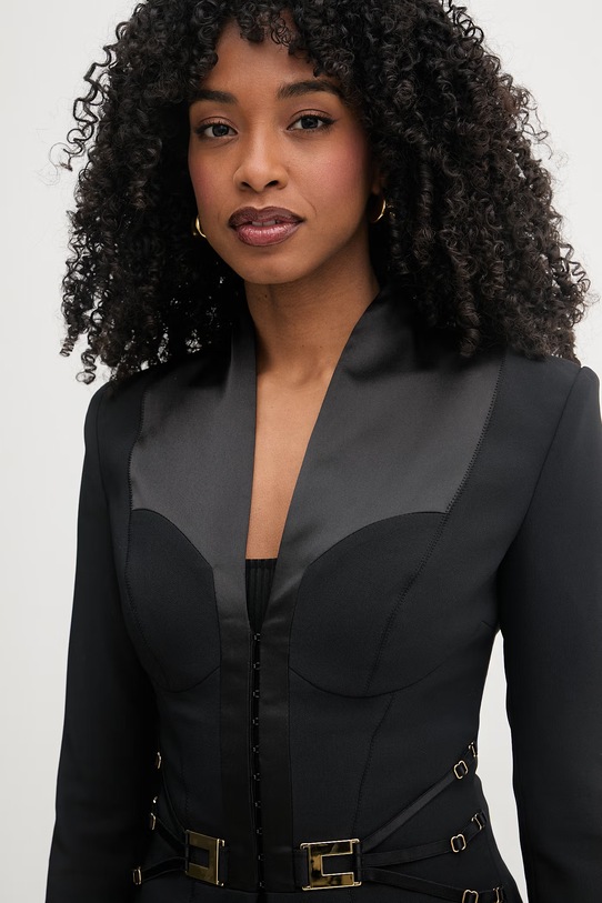 Elisabetta Franchi kurtka damska czarny GI20261E2