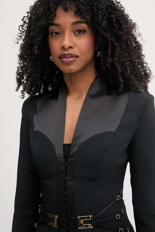 Elisabetta Franchi kurtka damska czarny GI20261E2