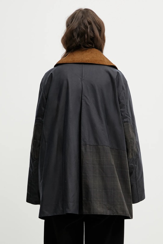 Barbour geacă x Ganni Hooded Duffle Wax LWX1527NY71 bleumarin