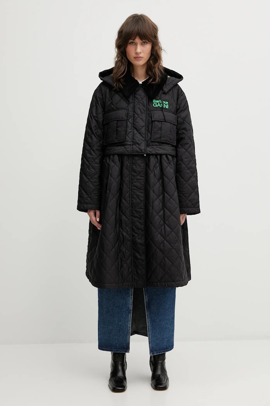 Barbour geacă x Ganni Peplum Quilted altele negru LQU1890BK11