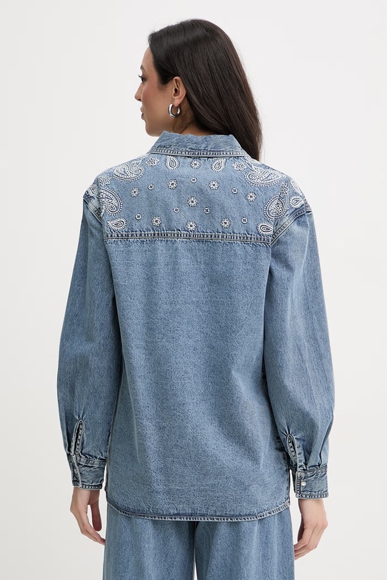 Odzież Liu Jo koszula damska jeansowa UA6145.D0313 niebieski