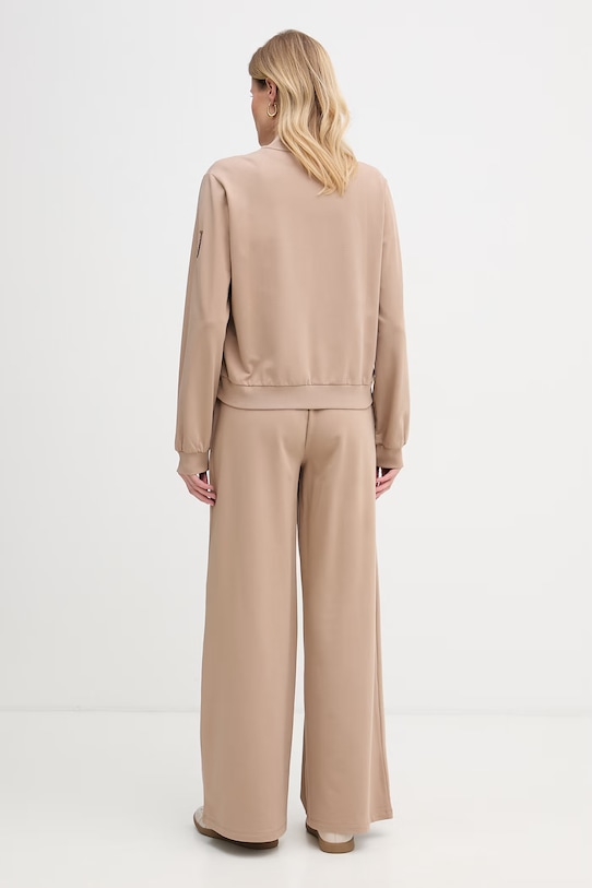 Liu Jo komplet dresowy damski bawełniany z elastanem TA6222.FS090 beżowy SS26