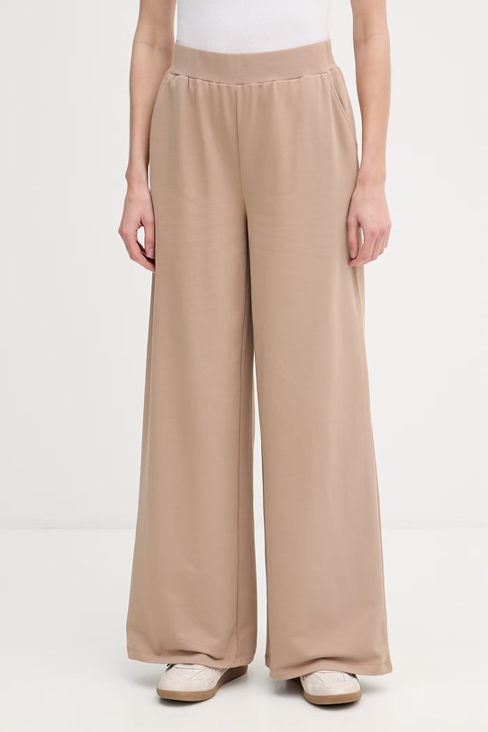 Liu Jo komplet dresowy damski bawełniany z elastanem beżowy TA6222.FS090