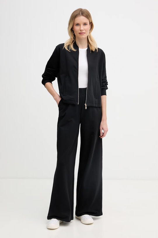 Liu Jo komplet dresowy damski bawełniany z elastanem czarny TA6222.FS090