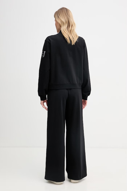 Liu Jo komplet dresowy damski bawełniany z elastanem TA6222.FS090 czarny SS26