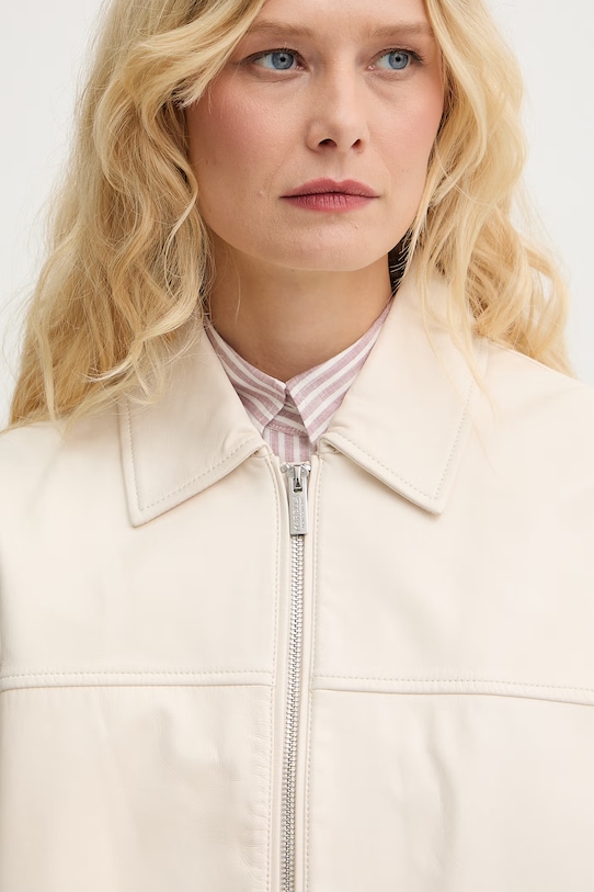 Marella коротка куртка жіноча шкіряна MLMVERTICE бежевий 2613441015200