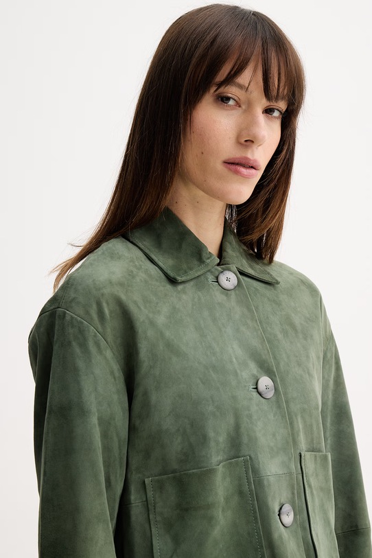 Marella krótka kurtka damska zamszowa MLMECCESSO 2613441035200 zielony