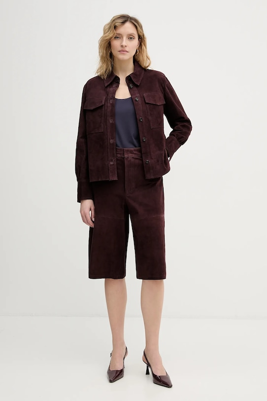 Marella kurtka zamszowa APOGEO 2613441081200 bordowy SS26