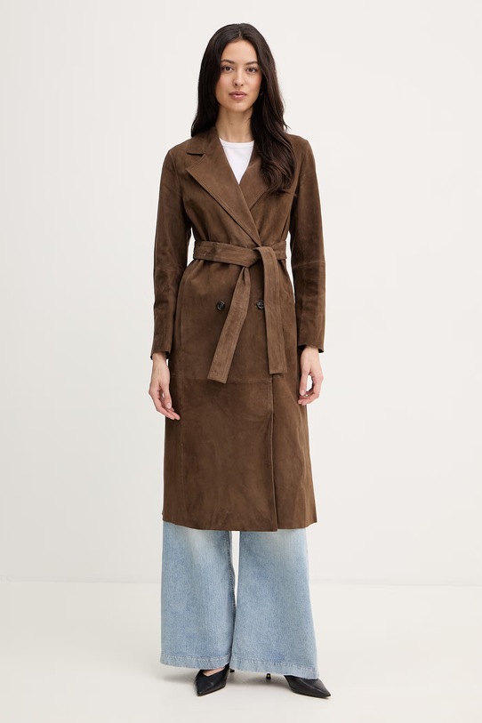 Marella płaszcz zamszowy OBLARE nieocieplane brązowy 2613441091200