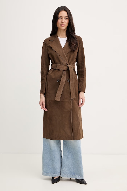Marella płaszcz zamszowy OBLARE nieocieplane brązowy 2613441091200