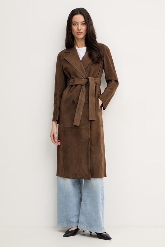 Marella płaszcz zamszowy OBLARE 2613441091200 brązowy SS26