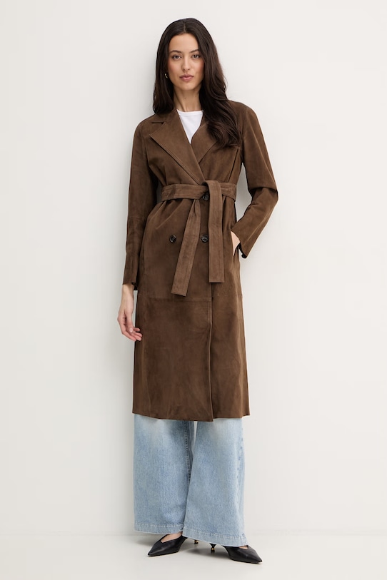 Marella płaszcz zamszowy OBLARE 2613441091200 brązowy SS26