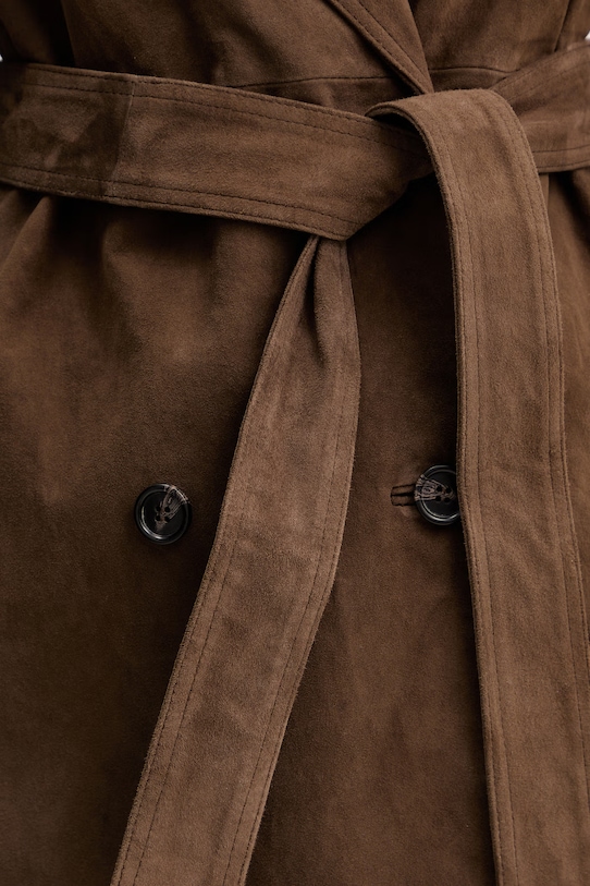 Marella płaszcz zamszowy OBLARE 2613441091200 brązowy