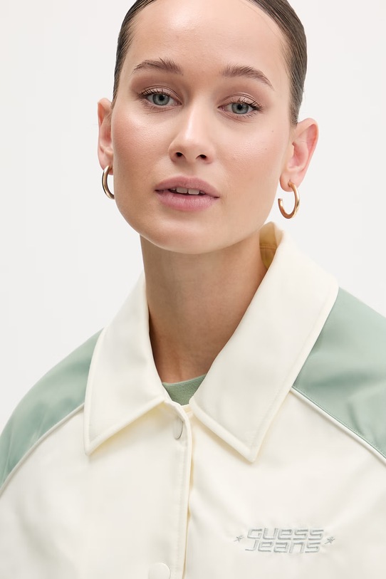 Guess Jeans kurtka beżowy W6RL35.WHAA2