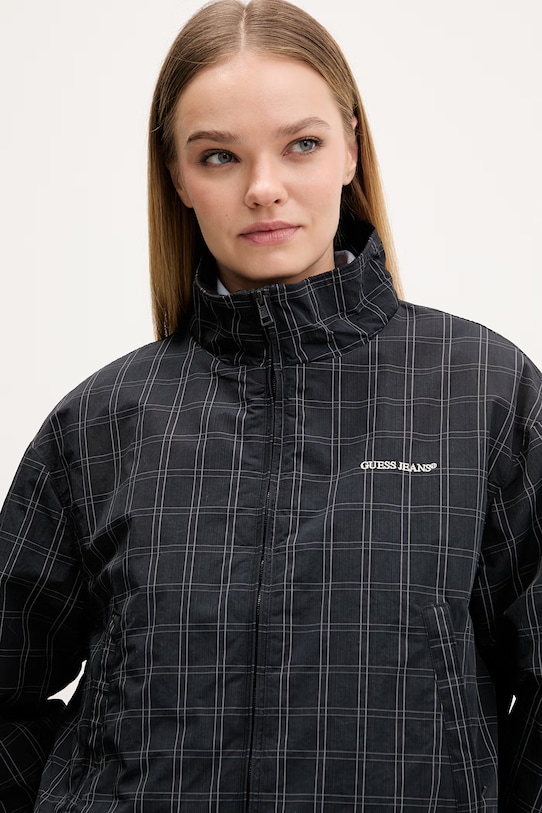 Μπουφάν Guess Jeans μαύρο W6RL37.WGYL2