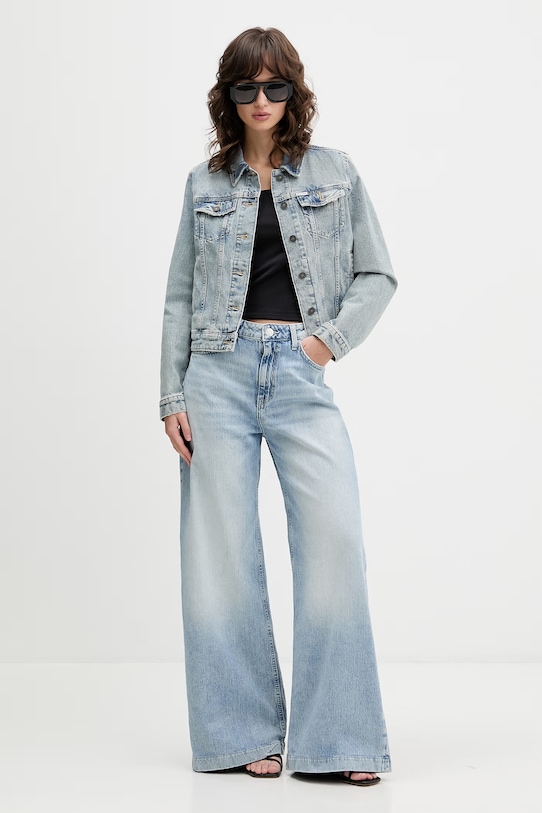 Джинсовая куртка Guess Jeans W6RN55.D5M4I голубой SS26